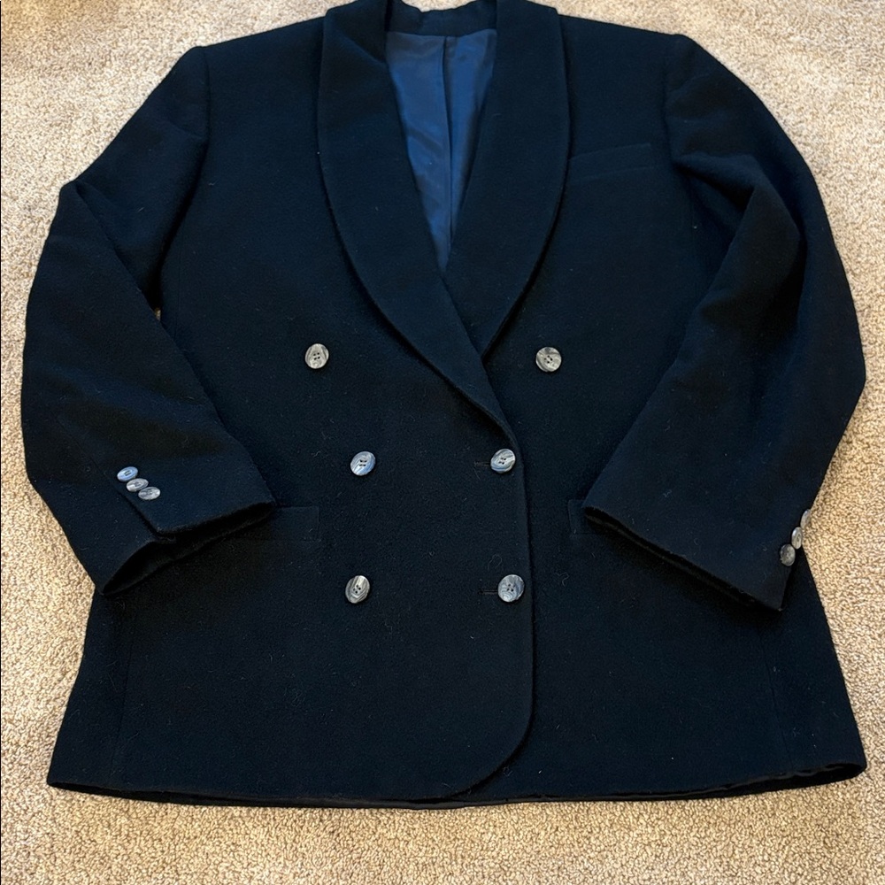 Vintage Nordstrom PBM for Nordstrom double breasted camel hair blazer pea coat